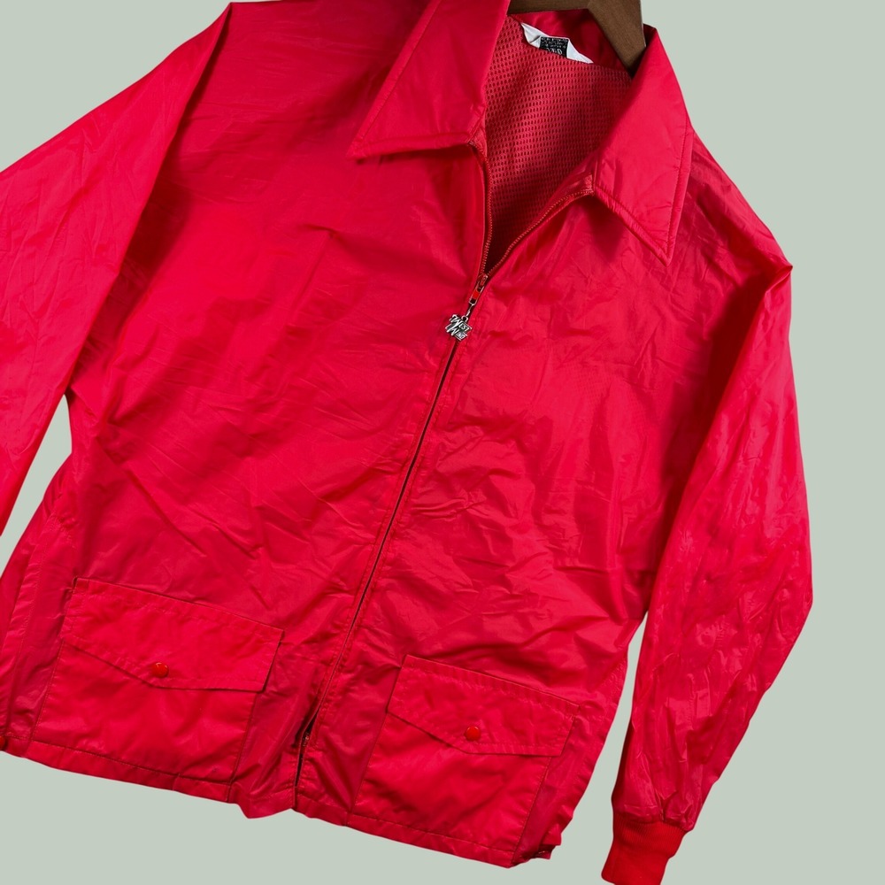 Vintage‎ West Wind Jacket Mens L Red Windbreaker Zip Buccaneer Gorpcore Skate
